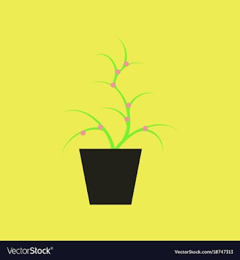 Icon in flat design flower in pot aloe vector image