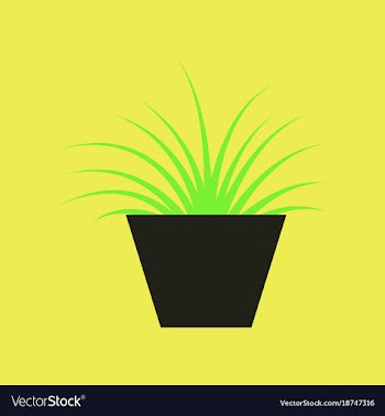 Icon in flat design flower in pot aloe vector image