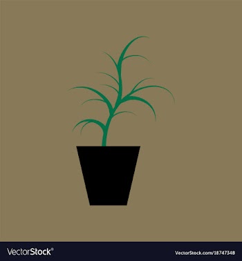 Icon in flat design flower in pot aloe vector image