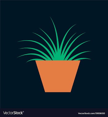 Icon in flat design flower in pot aloe vector image