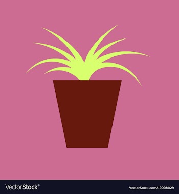 Icon in flat design flower in pot aloe vector image