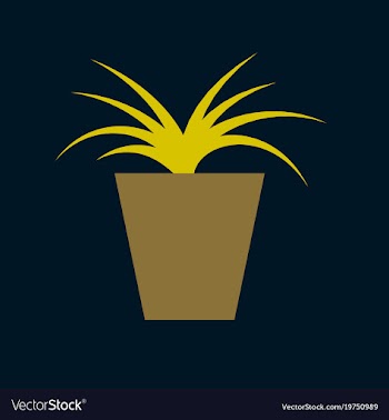 Icon in flat design flower in pot aloe vector image