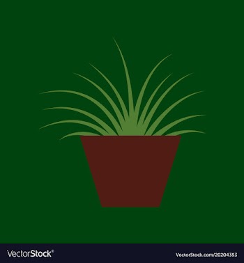 Icon in flat design flower in pot aloe vector image