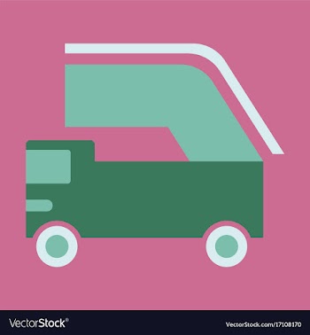 Icon in flat design for airport aircraft loader vector image
