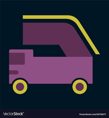 Icon in flat design for airport aircraft loader vector image