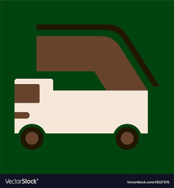 Icon in flat design for airport aircraft loader vector image