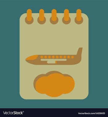 Icon in flat design for airport aircraft vector image