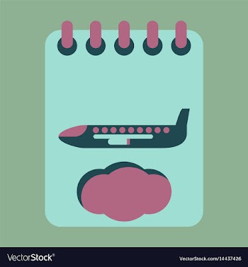Icon in flat design for airport aircraft vector image