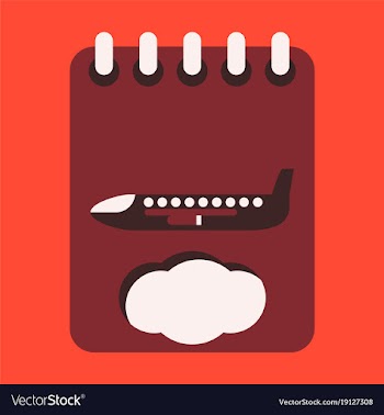 Icon in flat design for airport aircraft vector image