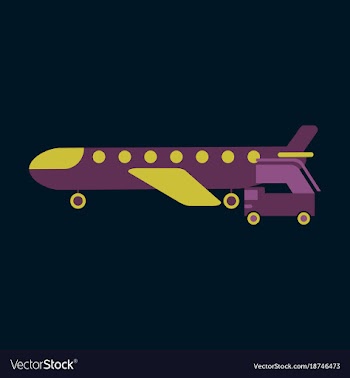 Icon in flat design for airport airplane gangway vector image