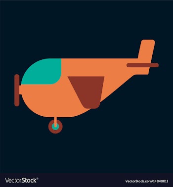 Icon in flat design for airport light aircraft vector image