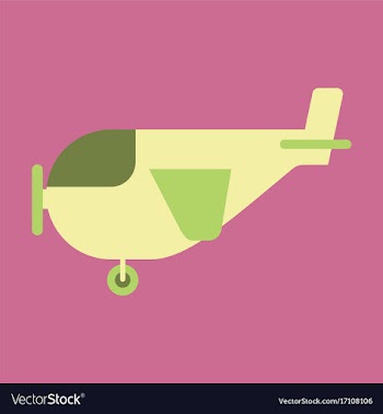 Icon in flat design for airport light aircraft vector image