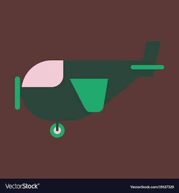 Icon in flat design for airport light aircraft vector image