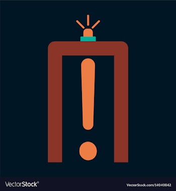 Icon in flat design for airport metal detector vector image