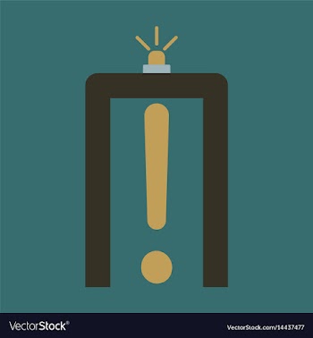 Icon in flat design for airport metal detector vector image
