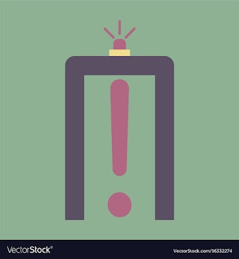 Icon in flat design for airport metal detector vector image