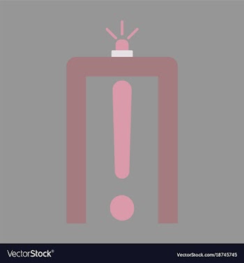 Icon in flat design for airport metal detector vector image