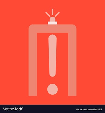 Icon in flat design for airport metal detector vector image