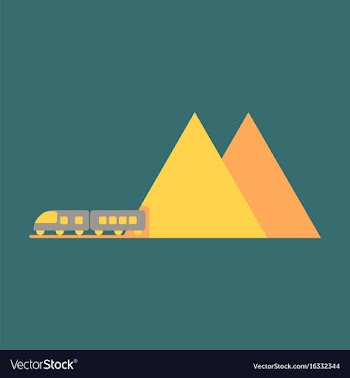 Icon in flat design for airport mountain train vector image