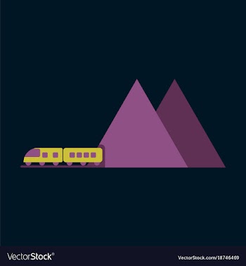 Icon in flat design for airport mountain train vector image