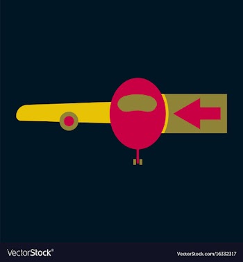 Icon in flat design for airport passengers vector image