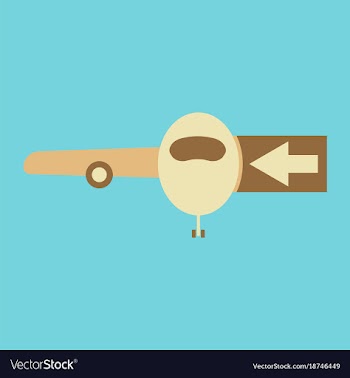 Icon in flat design for airport passengers vector image