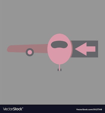 Icon in flat design for airport passengers vector image