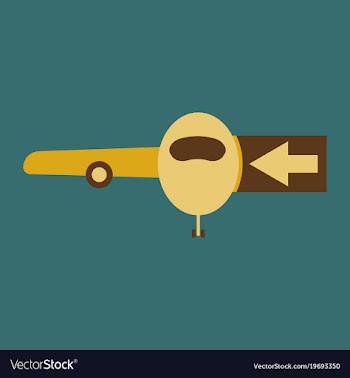 Icon in flat design for airport passengers vector image