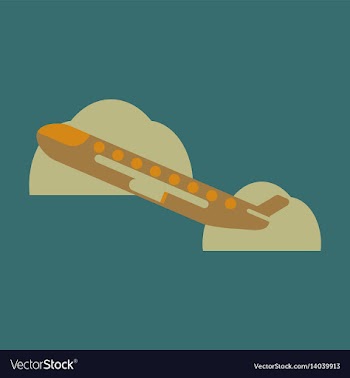 Icon in flat design for airport plane takes off vector image