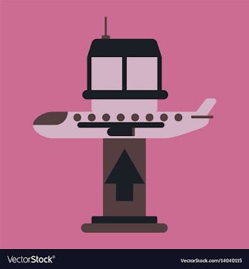 Icon in flat design for airport plane takes off vector image