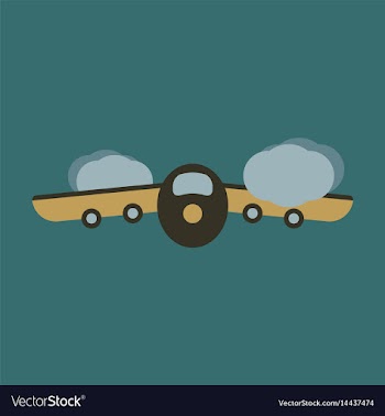 Icon in flat design for airport plane takes off vector image