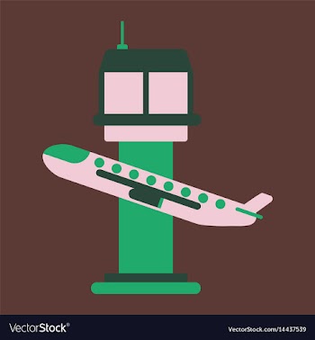 Icon in flat design for airport plane takes off vector image