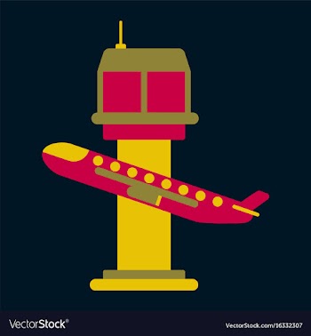 Icon in flat design for airport plane takes off vector image