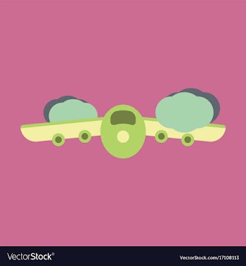 Icon in flat design for airport plane takes off vector image