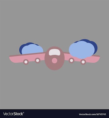 Icon in flat design for airport plane takes off vector image