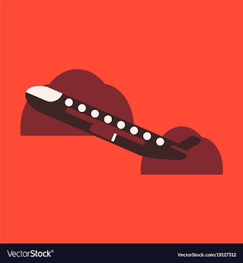 Icon in flat design for airport plane takes off vector image