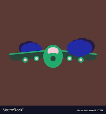 Icon in flat design for airport plane takes off vector image