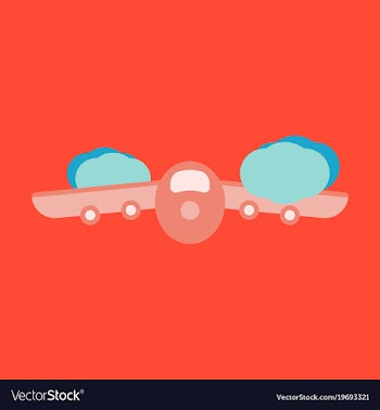 Icon in flat design for airport plane takes off vector image