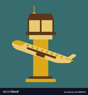Icon in flat design for airport plane takes off vector image