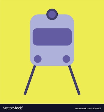 Icon in flat design for airport train vector image