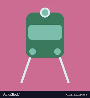 Icon in flat design for airport train vector image