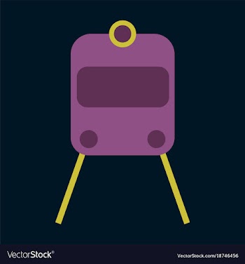 Icon in flat design for airport train vector image