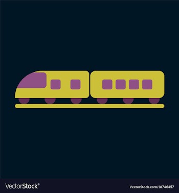 Icon in flat design for airport train vector image
