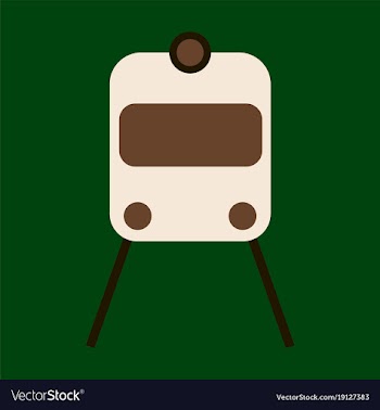 Icon in flat design for airport train vector image
