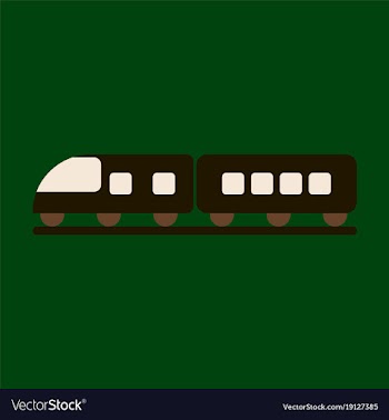 Icon in flat design for airport train vector image