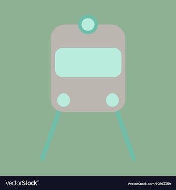 Icon in flat design for airport train vector image