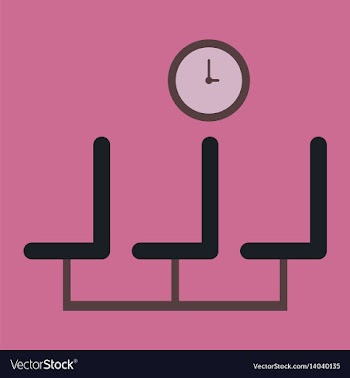 Icon in flat design for airport waiting hall vector image