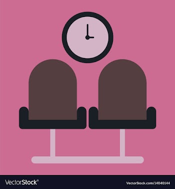 Icon in flat design for airport waiting hall vector image