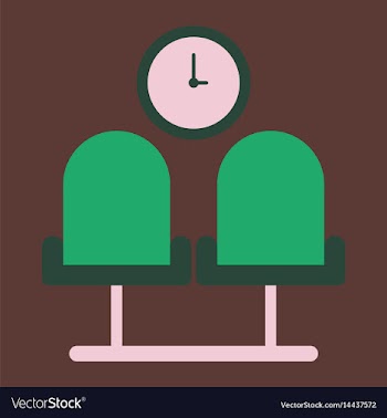 Icon in flat design for airport waiting hall vector image