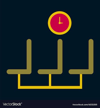 Icon in flat design for airport waiting hall vector image